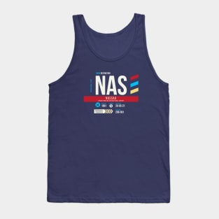 Nassau (NAS) Airport Code Baggage Tag Tank Top